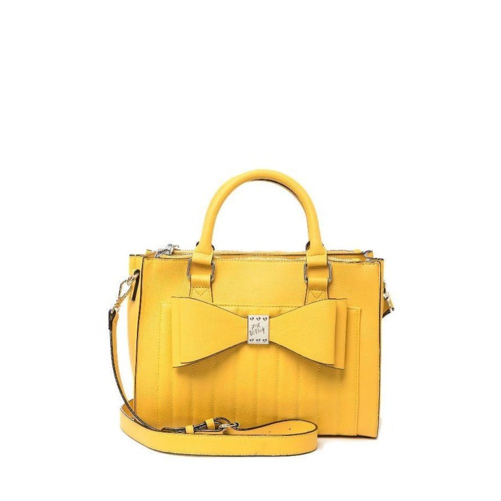 BETSEY JOHNSON Bow Satchel Mustard